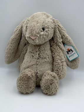 BNWT Jellycat CLASSIC BASHFUL BUNNY BEIGE MEDIUM Soft Plush super cute toy